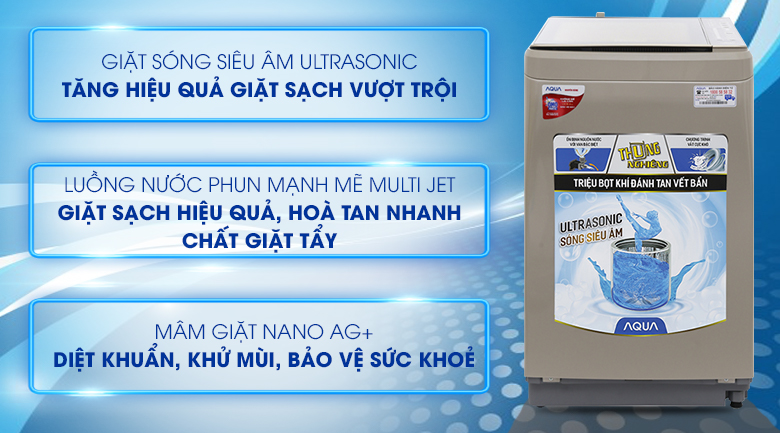 Máy giặt thùng nghiêng Aqua 8,0kg AQW-U800BT.N