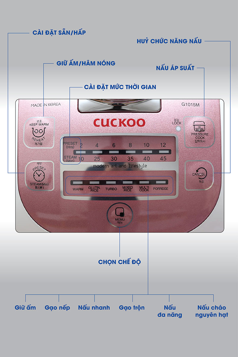 Nồi cơm điện Cuckoo CRP-G1015M 1.8 lít