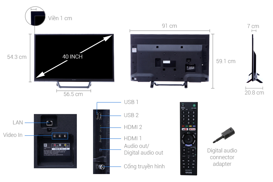 Smart Tivi Sony 40 inch KDL-40W660E