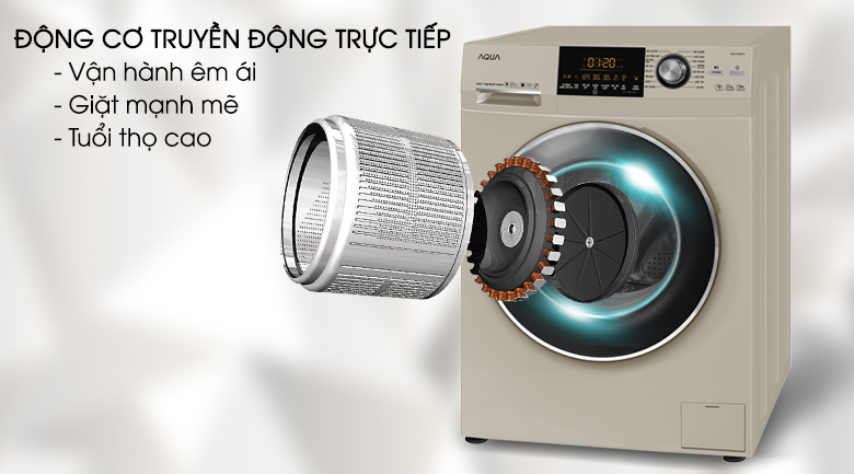 Máy giặt lồng ngang Aqua Inverter 10,0 Kg AQD-DD1000A.N2