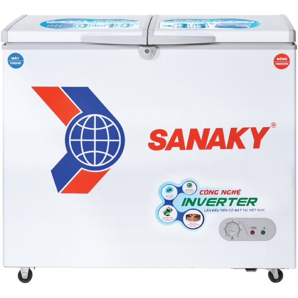 Tủ Đông Sanaky 1 ngăn đông 1 ngăn mát Inverter 208L VH-2599W3