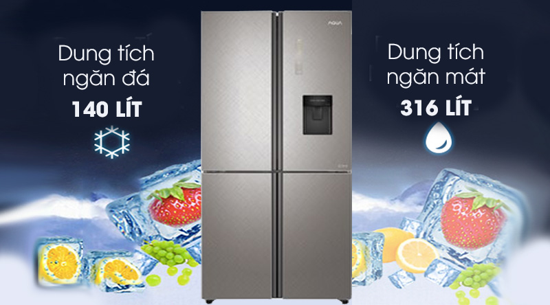 Tủ lạnh Aqua Inverter 516 lít AQR-IGW525EM (GP)