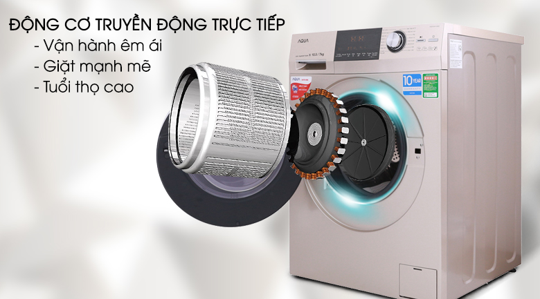 Máy giặt sấy Aqua Inverter 10.5Kg AQD-DH1050C N