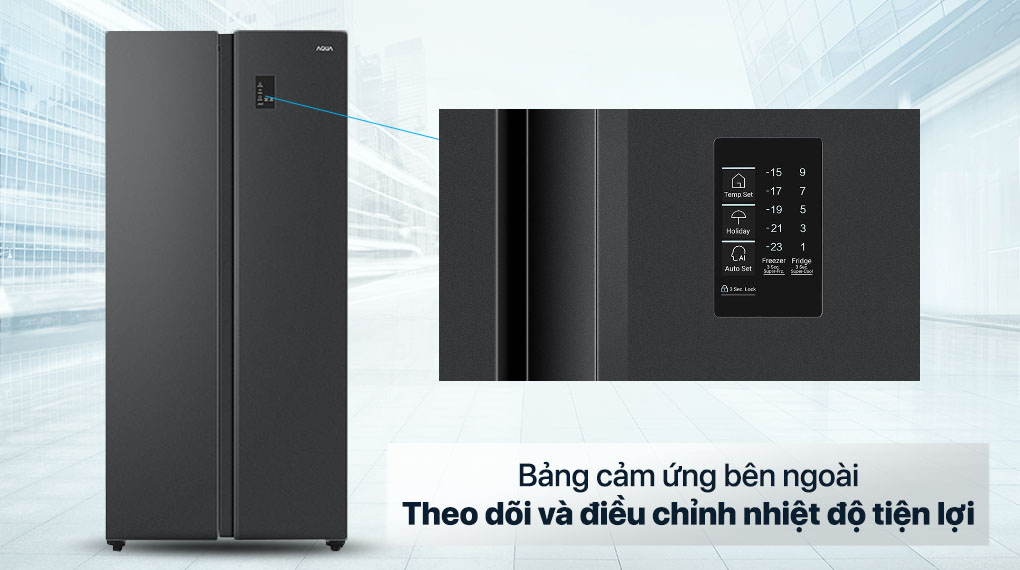 Tủ lạnh Aqua Inverter 480 lít AQR-S480XA(BL) Mới 2021