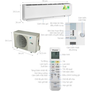 Máy lạnh 2 chiều Daikin Inverter 2.5 HP FTHF60RVMV