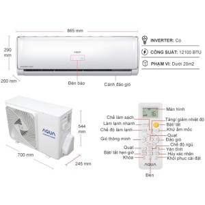 Máy lạnh Aqua Inverter 1.5 HP AQA-KCRV13TH