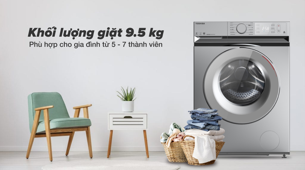 Máy giặt Toshiba TW-BL105A4V(SS) - khối lượng giặt lớn