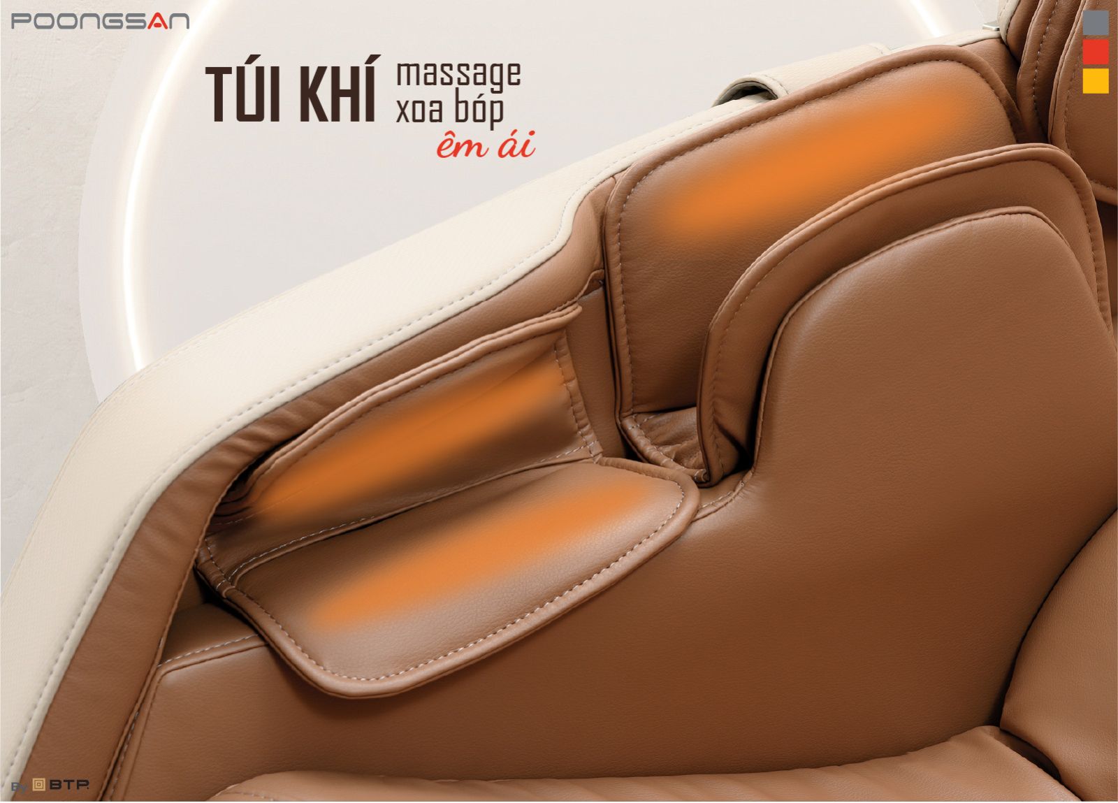 Ghế massage Poongsan MCP-300 - massage bằng túi khí