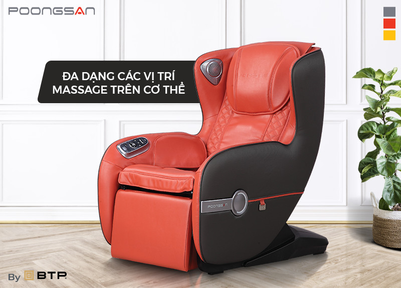 Ghế massage Poongsan MCP-128 đa dạng vị trí masage trên cơ thể