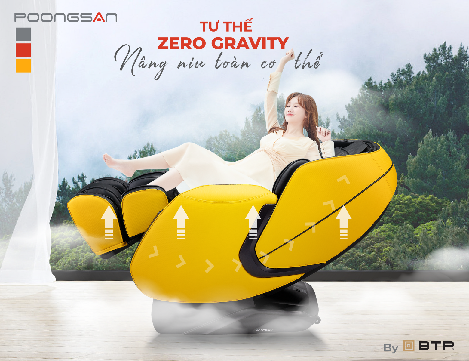 Ghế massage Poongsan MCP-202 - tư thế không trọng lượng