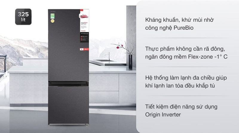 Tủ lạnh Toshiba Inverter GR-RB410WE-PMV(37)-SG (nguồn: internet)
