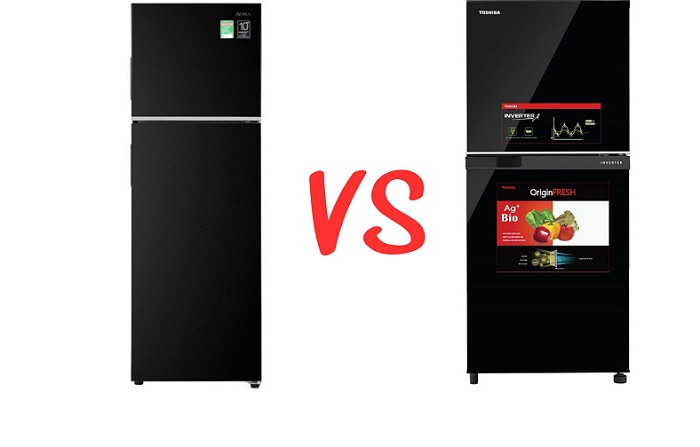 So sánh tủ lạnh Toshiba và Aqua 