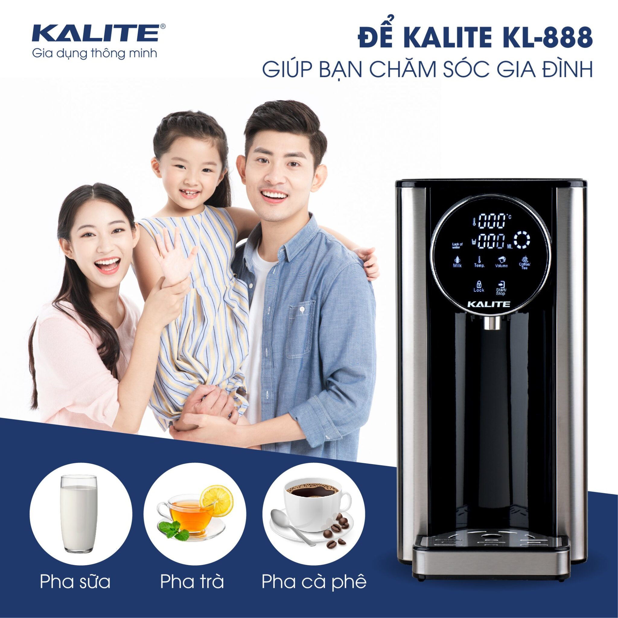 Bình thủy điện Kalite KL-888 dung tích 2.7 Lít