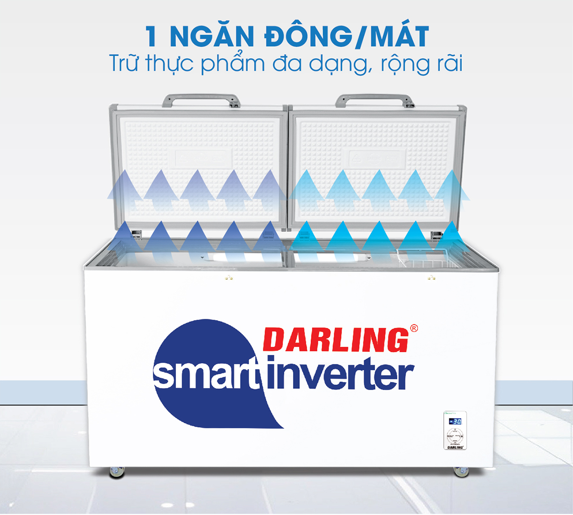 Tủ Đông Mát Darling Smart Inverter 1200 Lít DMF-1179ASI-1