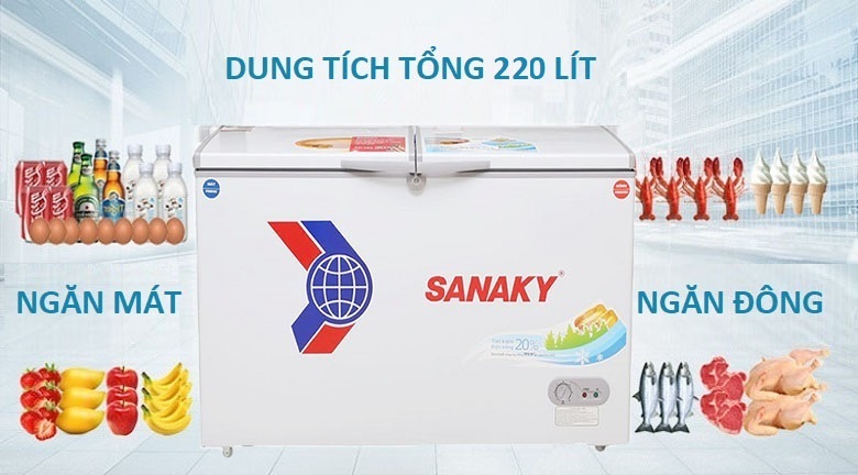 Tủ đông Sanaky 220 lít VH-2899W1