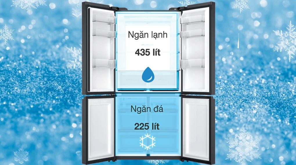 Tủ lạnh Aqua Inverter 660 lít Multi Door AQR-M727XA(GB)U1