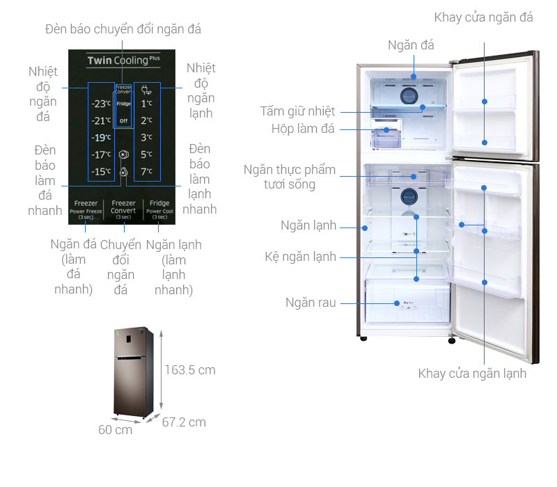 Tủ lạnh Samsung Inverter 299 lít RT29K5532DX/SV