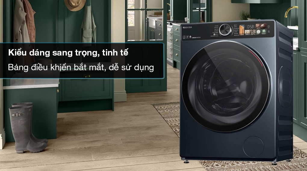 Máy giặt sấy Toshiba Inverter giặt 10,5 kg - sấy 7 kg TWD-T25BZU115MWV(MG)