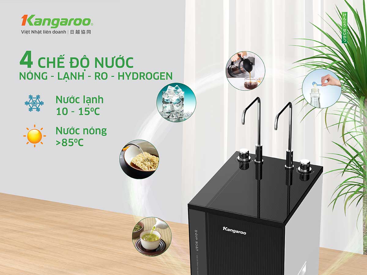 Máy lọc nước Kangaroo Hydrogen nóng lạnh KG10A88