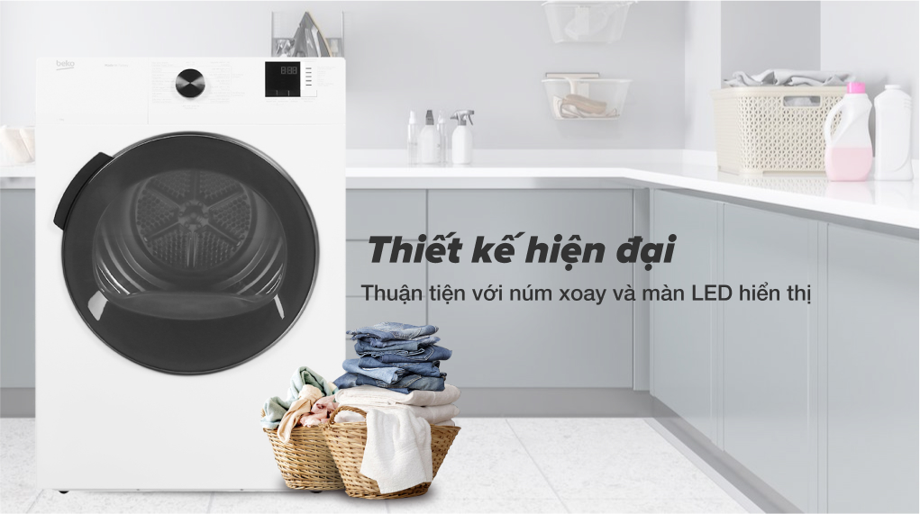 Máy sấy thông hơi Beko 9 kg DA9112RX0WB