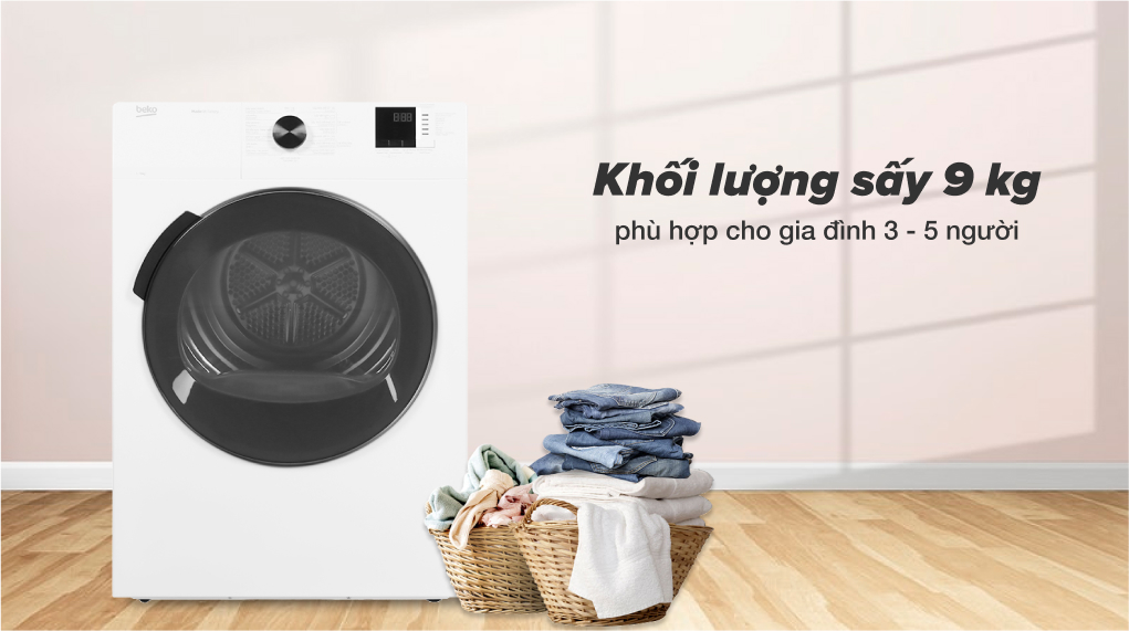 Máy sấy thông hơi Beko 9 kg DA9112RX0WB