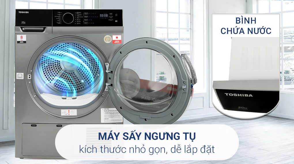 Máy sấy ngưng tụ Toshiba 8 kg TD-K90MEV(SK)