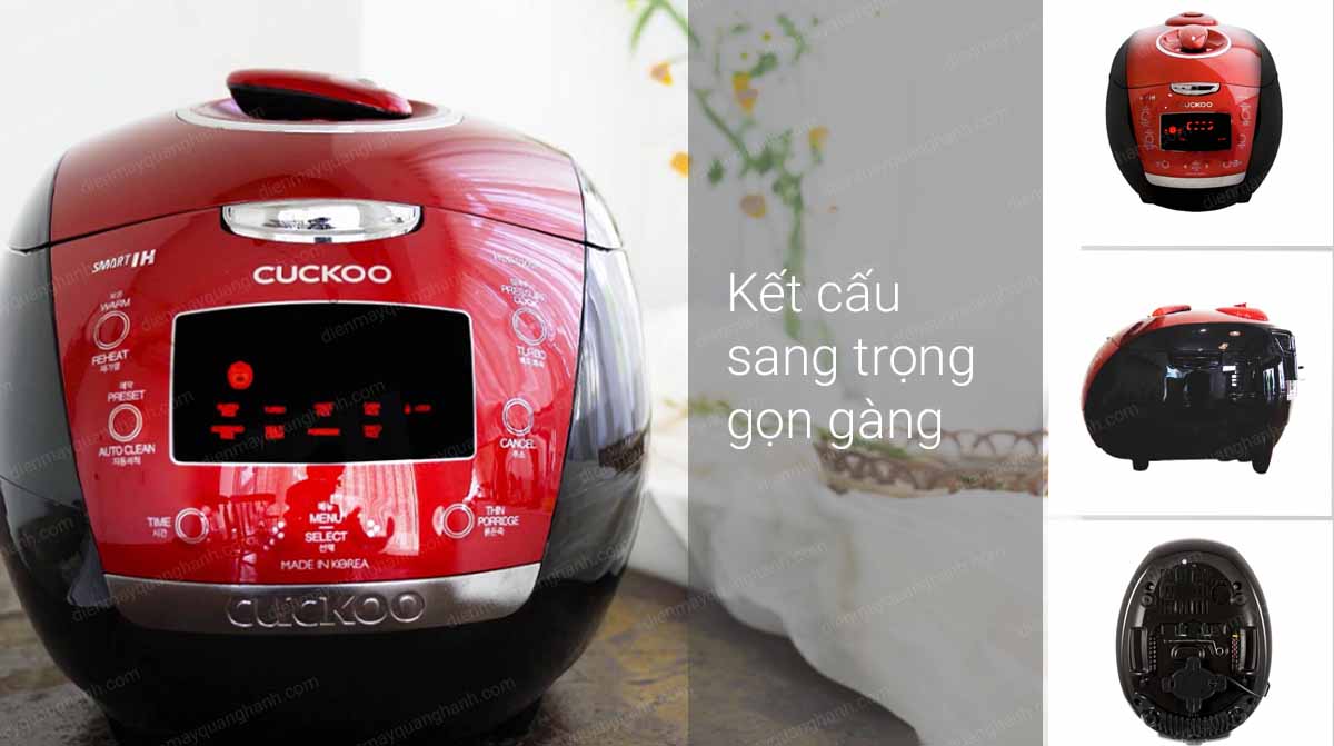 Nồi cơm áp suất cao tần Cuckoo 1.8 lít CRP-HUS1000F