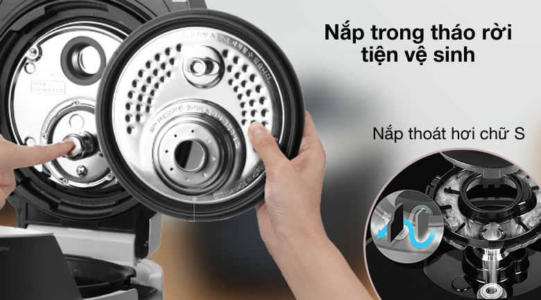 Nồi cơm áp suất cao tần Cuckoo 1.8 lít CRP-LHTR1009F/BKSIVNCV