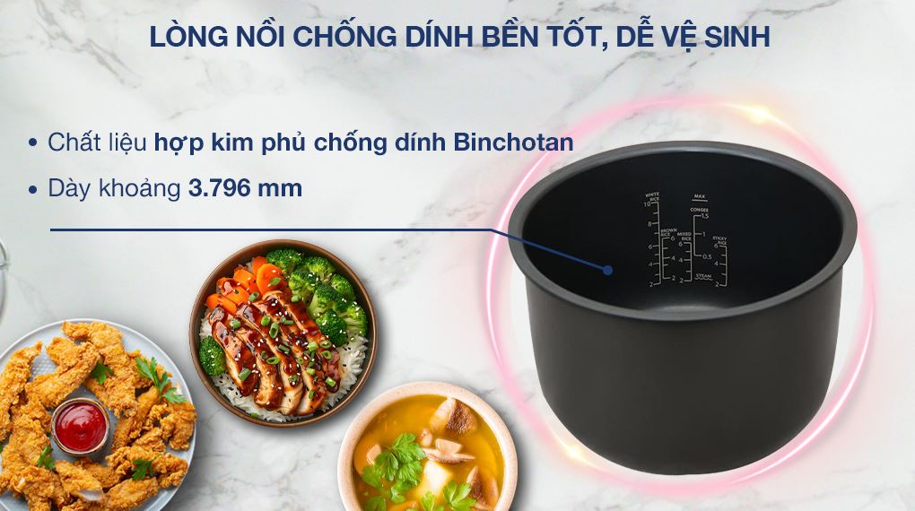 Nồi cơm điện tử Toshiba 1.8 lít RC-18DR4TVN(H) - Xám đậm