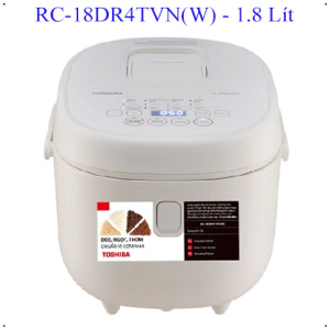 Nồi cơm điện tử Toshiba 1.8 lít RC-18DR4TVN(W) - Trắng