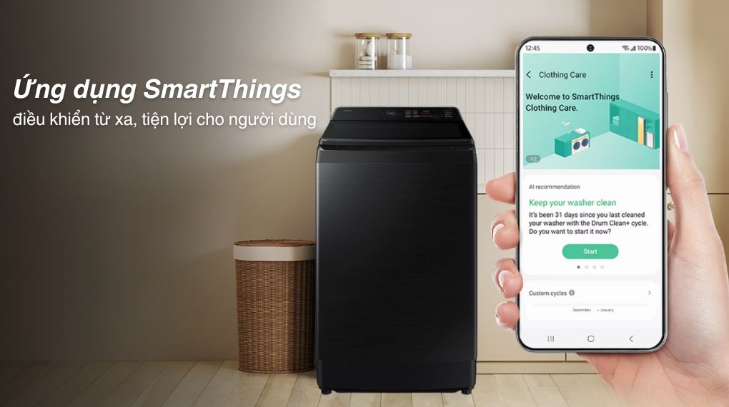Máy giặt Samsung Inverter 19 kg WA80F19B9BSV