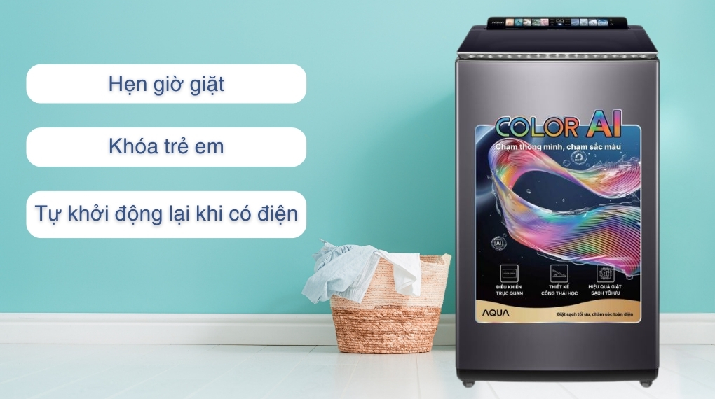 Máy giặt Aqua Inverter 12 kg AWM12-BSR1K(BU)