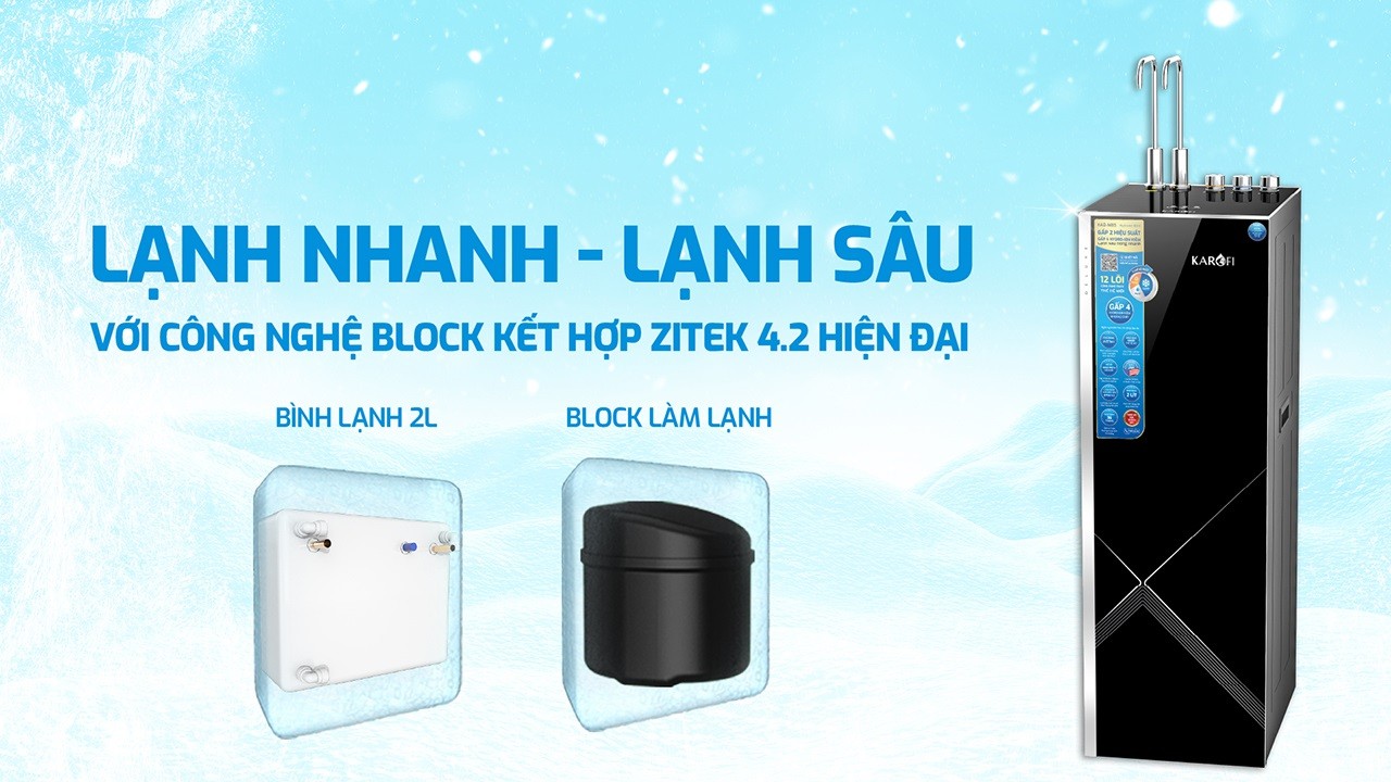 Máy lọc nước nóng lạnh Karofi KAD-M85