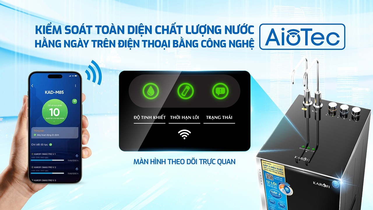 Máy lọc nước nóng lạnh Karofi KAD-M85
