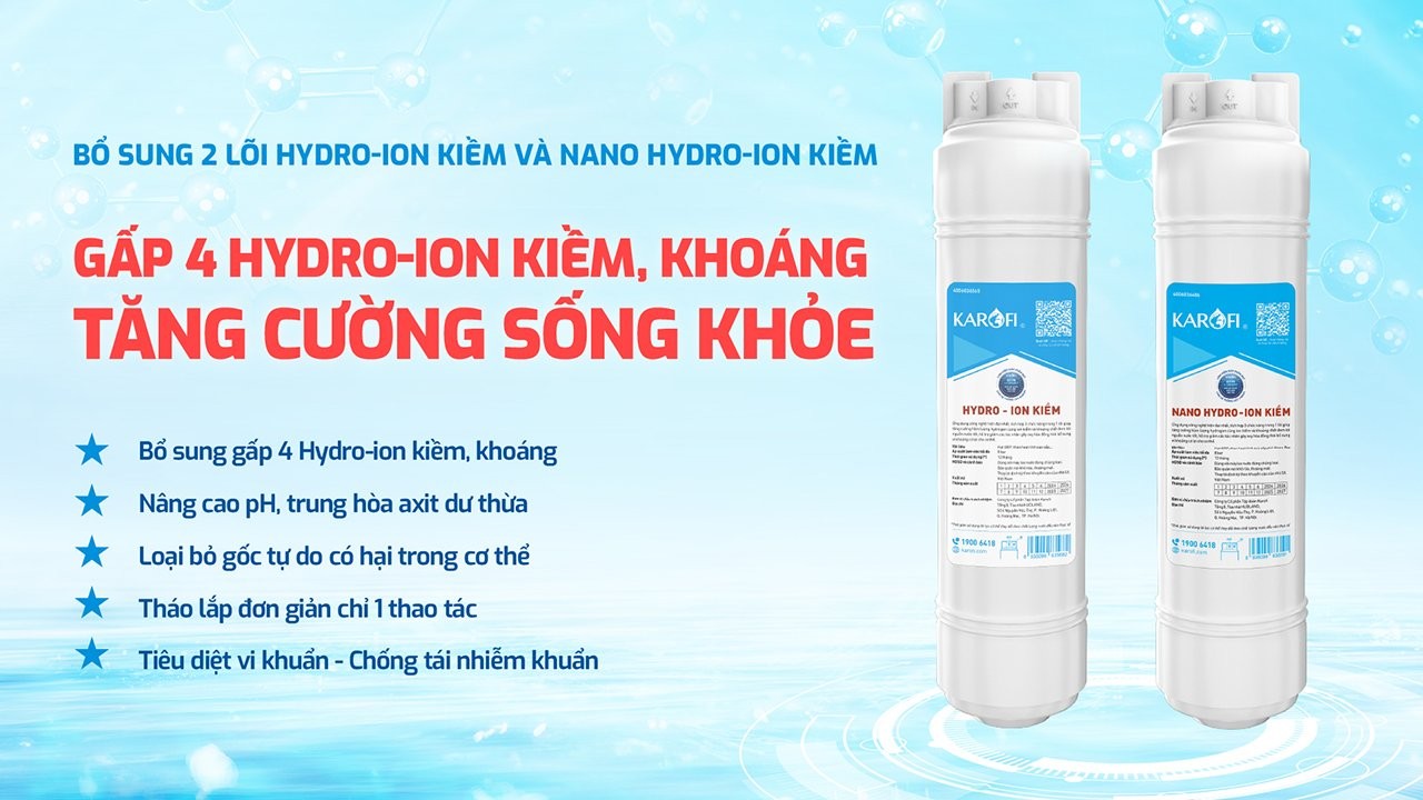 Máy lọc nước nóng lạnh Karofi KAD-M85