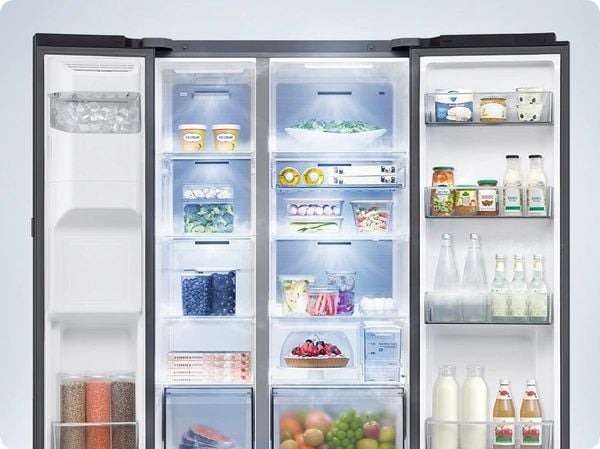 Tủ lạnh Samsung Inverter 635 lít Side By Side RS70F65K2FSV