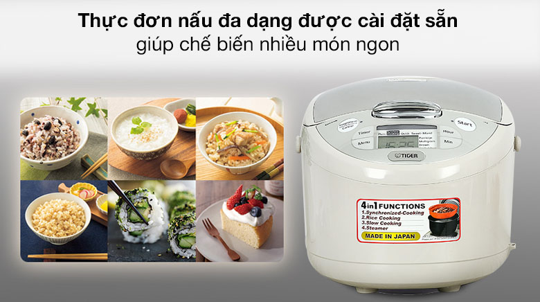 Nồi cơm điện tử Tiger 1.8 lít JAX-S18W