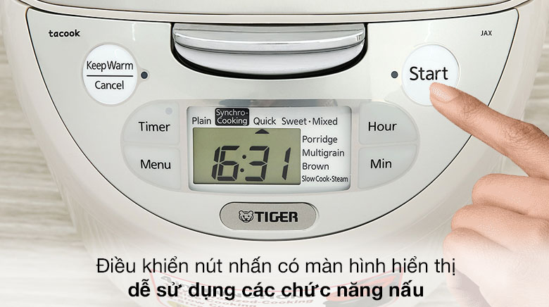 Nồi cơm điện tử Tiger 1.8 lít JAX-S18W
