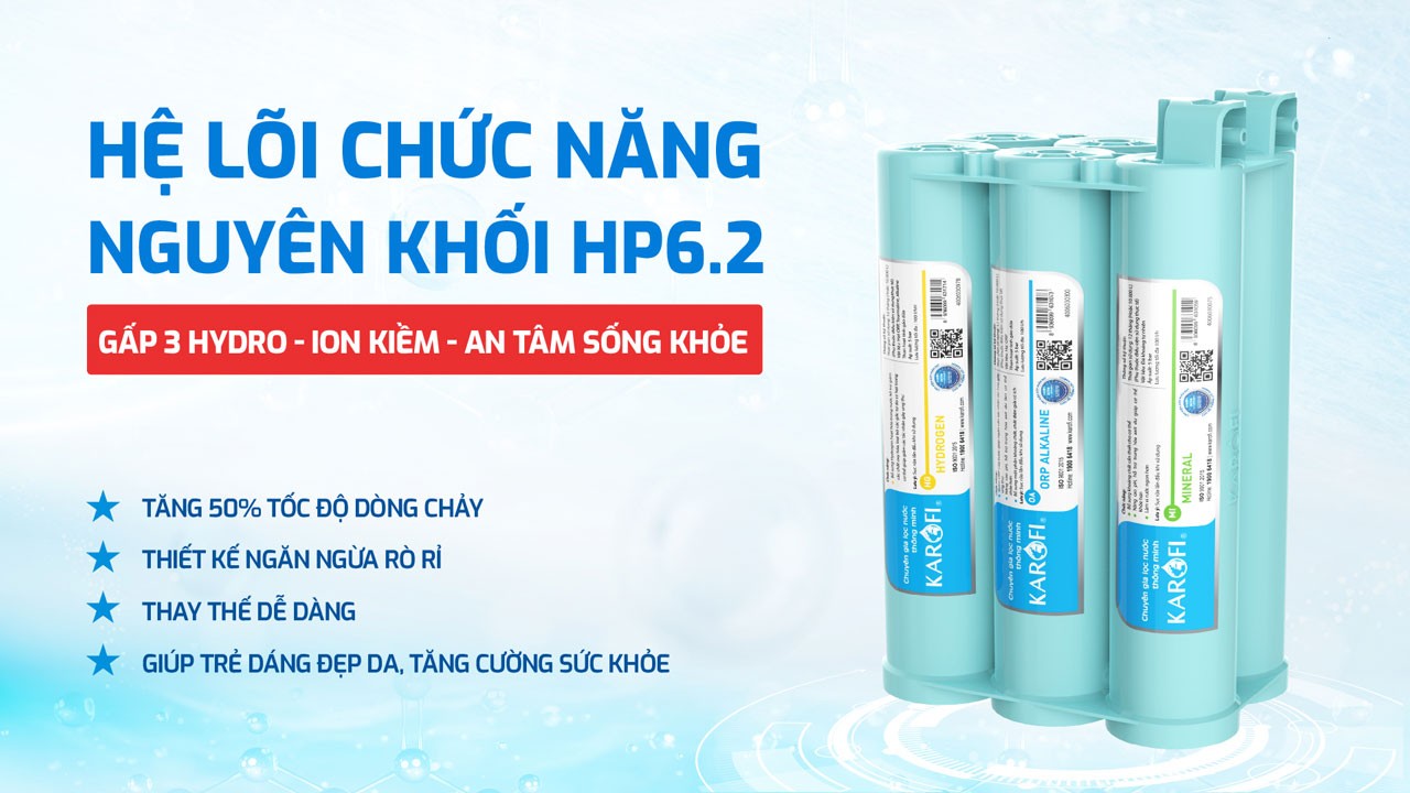 Máy lọc nước nóng lạnh Hydro-ion kiềm Karofi KAE-S88 PROMAX