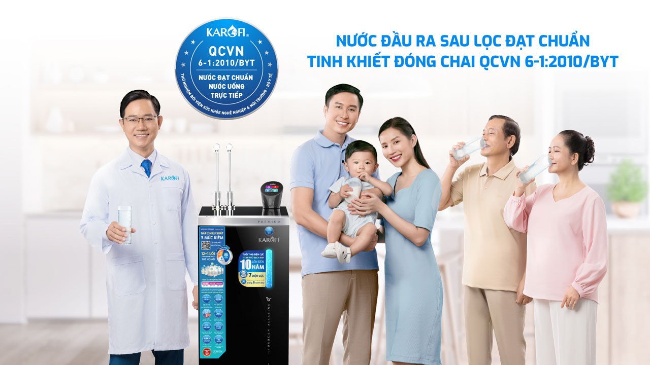 Máy lọc nước nóng lạnh Hydro-ion kiềm Karofi KAE-S88 PROMAX