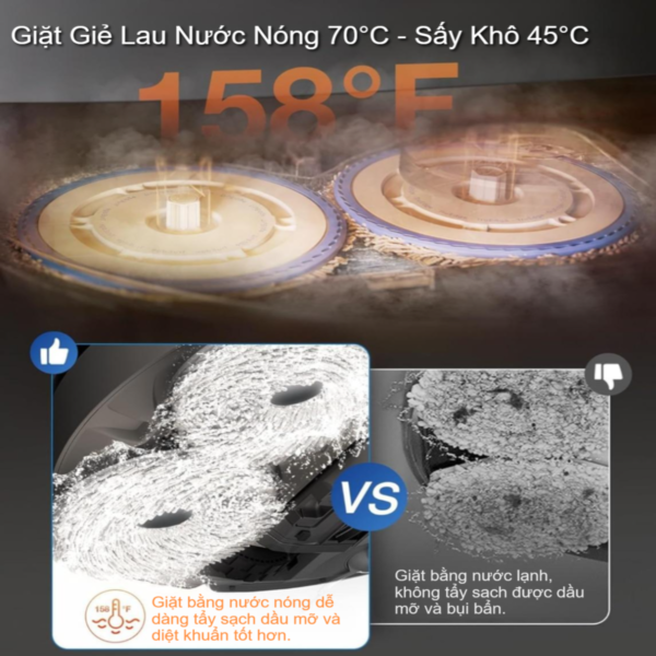 Robot hút bụi lau nhà Ecovacs Deebot T30S Pro OMNI 2025 Đen - Trắng