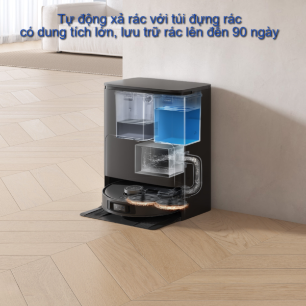 Robot hút bụi lau nhà Ecovacs Deebot T30S Pro OMNI 2025 Đen - Trắng