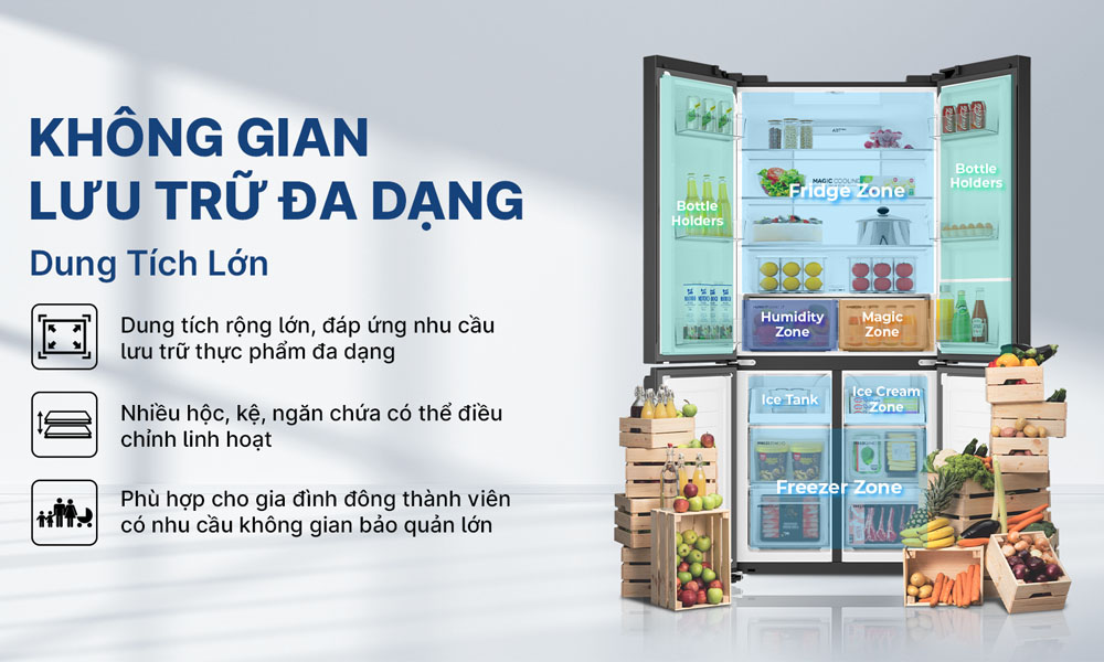 Tủ lạnh Aqua Inverter AQR-M600XA(GB)