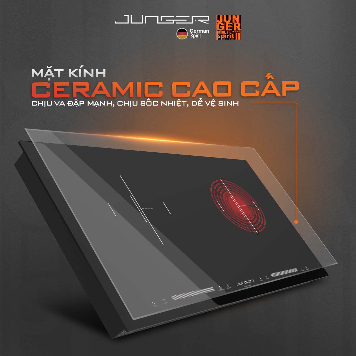 Bếp điện từ hồng ngoại Junger JG CEJ-203-IF 4 Bếp điện từ hồng ngoại Junger JG CEJ-203-IF