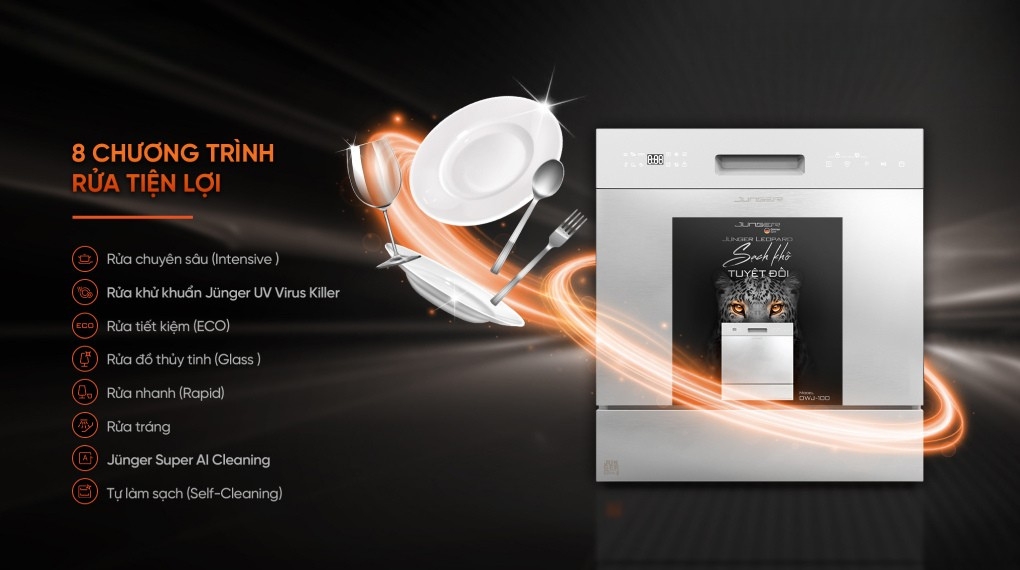 Máy rửa chén độc lập Junger Leopard DWJ-100